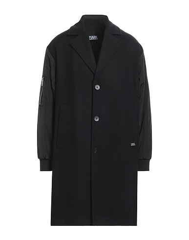 KARL LAGERFELD Coat Black 80% Wool, 10% Polyamide, 10% Cashmere