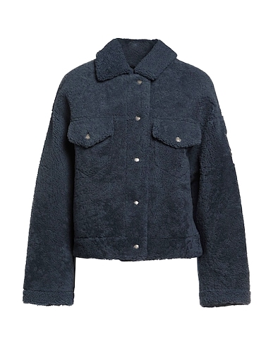 MOOSE KNUCKLES Kunstpelz Taubenblau 100% Schaffell
