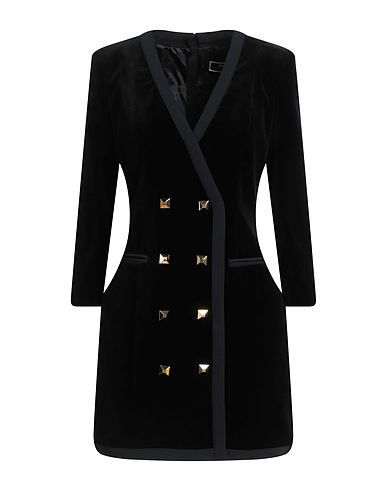ELISABETTA FRANCHI Blazer dress Black 99% Cotton, 1% Elastane, Polyester