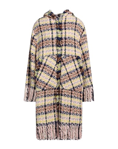 OTTOD'AME Coat Lime green 64% Synthetic fibers, 17% Cotton, 10% Wool, 5% Alpaca wool, 4% Metal
