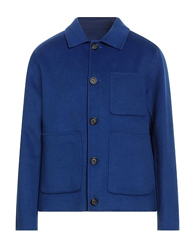 PAOLO PECORA Giubbotto Blu 50% Poliestere, 50% Lana