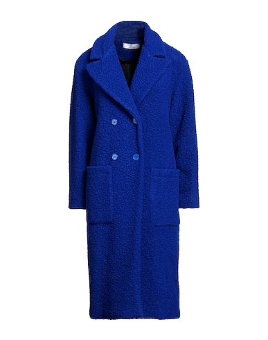KAOS Coat Bright blue 52% Polyester, 48% Virgin Wool