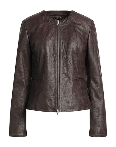 D'AMICO Giacca biker Testa di moro 100% Pelle
