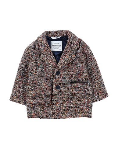 DANIELE ALESSANDRINI Coat Rust 75% Polyester, 10% Wool, 10% Acrylic, 5% Other Fibres