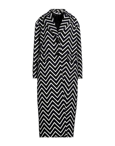 MAISON LAVINIATURRA Coat Black 36% Polyester, 30% Acrylic, 17% Cotton, 11% Polyamide, 6% Virgin Wool