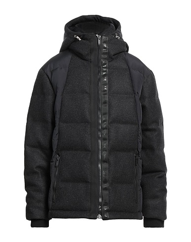 LES HOMMES Shell jacket Charcoal 100% Wool, Polyester