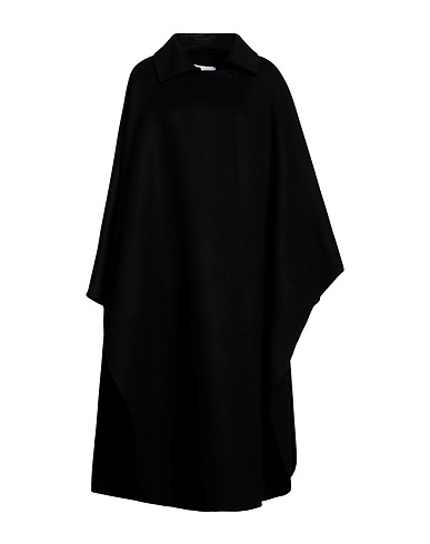 FABIANA FILIPPI Coat Black 90% Virgin Wool, 10% Cashmere