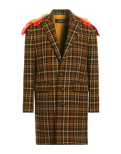 DSQUARED2 Coat Khaki 100% Virgin Wool, Polyamide