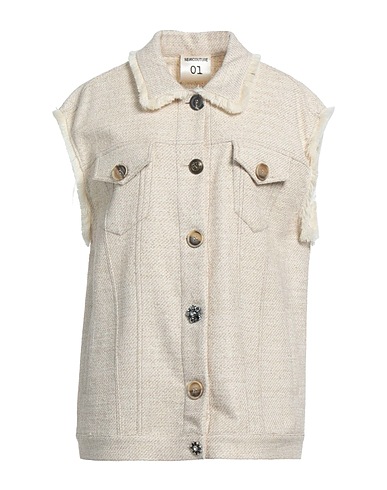 SEMICOUTURE Jacket Beige 71% Cotton, 10% Viscose, 10% Acrylic, 5% Polyester, 4% Polyamide