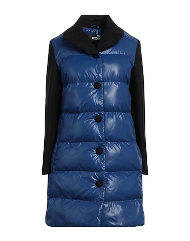 LOVE MOSCHINO Piumino Blu 100% Poliestere, Lana Vergine, Poliammide