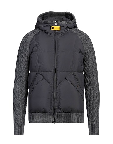 PARAJUMPERS Shell jacket Grey 100% Polyester, Wool, Acrylic