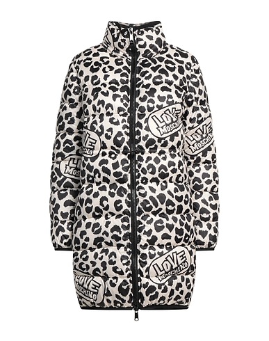 LOVE MOSCHINO 다운 자켓 아이보리 100% 폴리에스테르