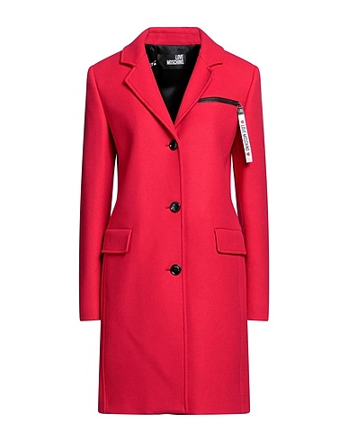 LOVE MOSCHINO Coat Fuchsia 78% Virgin Wool, 22% Polyamide