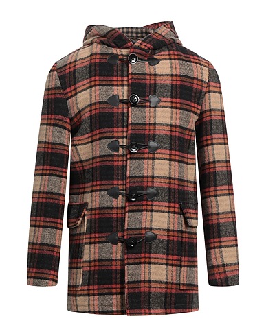 GREY DANIELE ALESSANDRINI Dufflecoat Beige 70% Baumwolle, 25% Polyester, 5% Andere Fasern, Viskose