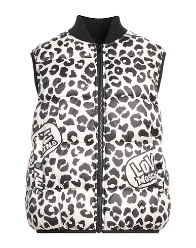 LOVE MOSCHINO Piumino Avorio 100% Poliestere, Elastan, Poliammide