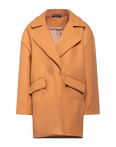 VANESSA SCOTT Coat Camel 80% Polyester, 18% Viscose, 2% Elastane