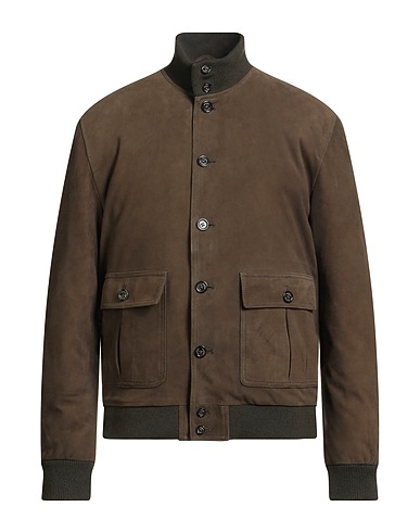VALSTAR Shell jacket Military green 100% Goat skin