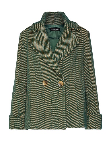 VANESSA SCOTT Coat Dark green 35% Acrylic, 30% Polyester, 20% Wool, 15% Other Fibres
