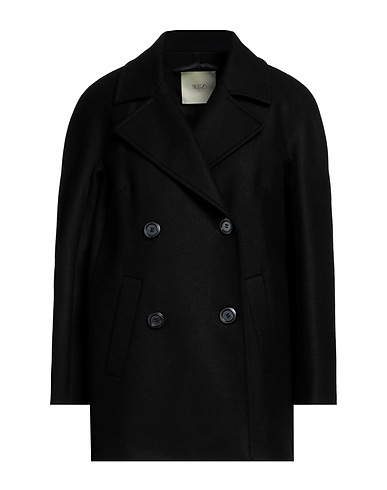 SEES INFINITELY WOMAN Coat Black 95% Wool, 5% Other Fibres