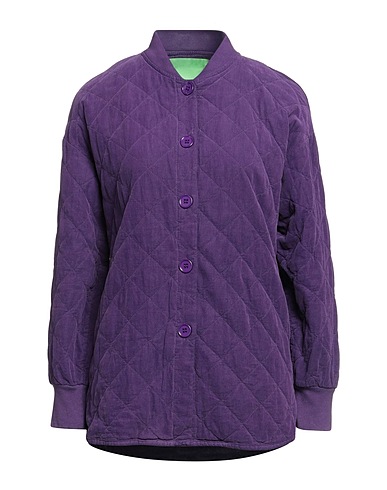 LOU LOU BELLE VILLE PARIS Piumino Viola scuro 100% Cotone, Poliestere