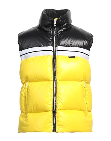 PALM ANGELS Piumino Giallo 100% Poliammide, Piumino d'Oca, Piumino d'Anatra