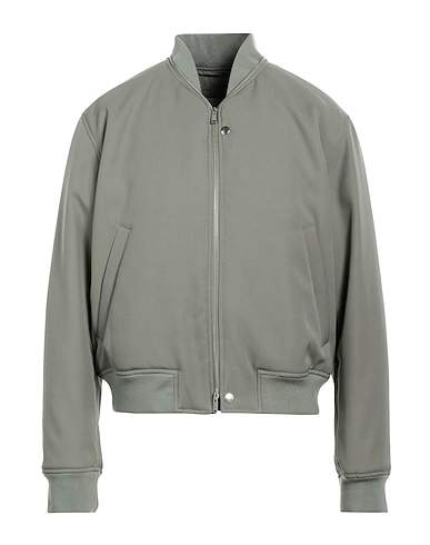 JIL SANDER Bomber Sage green 100% Wool, Virgin Wool, Polyamide, Elastane