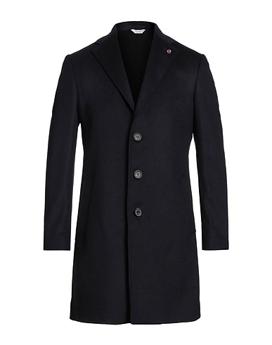ALESSANDRO GILLES Coat Midnight blue 60% Wool, 30% Polyester, 10% Cashmere