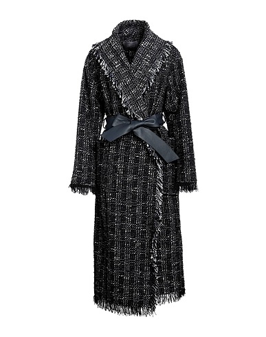 LORENA ANTONIAZZI Coat Black 38% Polyamide, 27% Virgin Wool, 19% Cotton, 11% Wool, 5% Polyacrylic