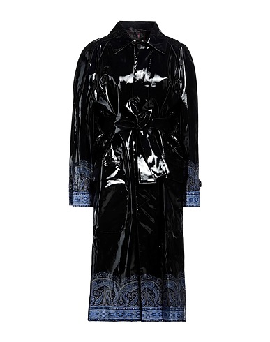 ETRO Full-length jacket Black 100% Cotton, Polyurethane