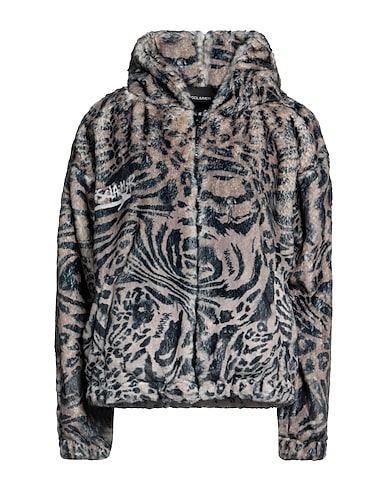 DISCLAIMER Teddy Coat Khaki 100% Polyester