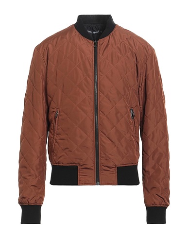 DOLCE&GABBANA Bomber Brown 100% Polyester, Cotton, Elastane