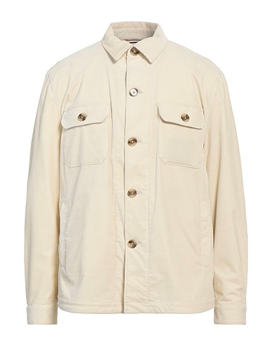 BOSS Solid colour shirt Ivory 98% Cotton, 2% Elastane