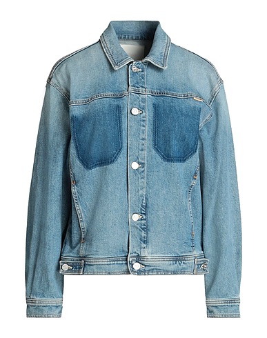 MOTHER Denim jacket SUPERIOR Blue 98% Cotton, 2% Elastane