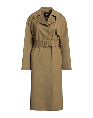 THEORY Coat Military green 90% Wool, 10% Cashmere