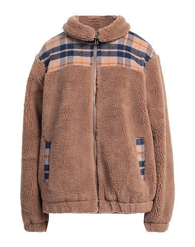 BRIXTON Teddy Coat Light brown 100% Polyester, Wool
