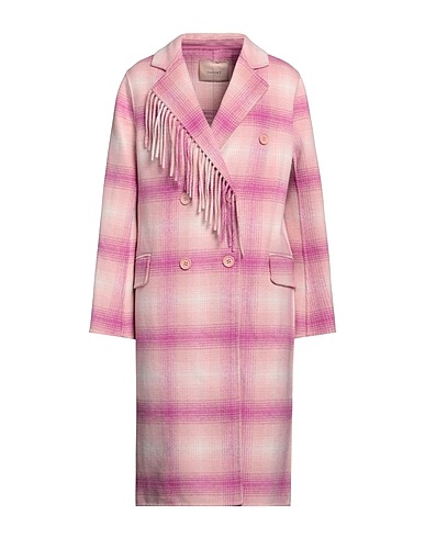 TWINSET Coat Pink 100% Polyimide