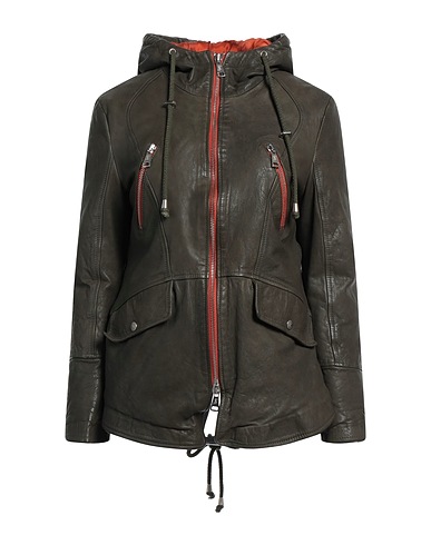 STEWART Jacket Military green 100% Lambskin
