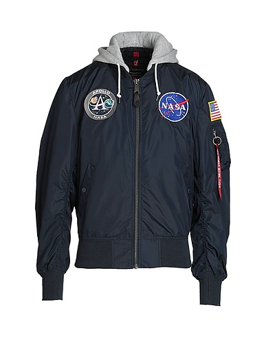 ALPHA INDUSTRIES Jacket Midnight blue 100% Nylon, Cotton, Polyester