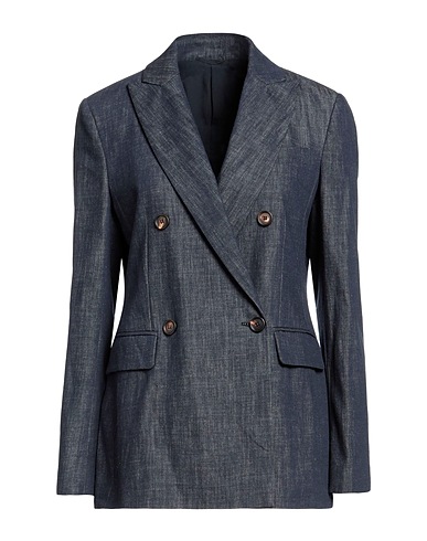BRUNELLO CUCINELLI Blazer Blue 100% Cotton, Ecobrass