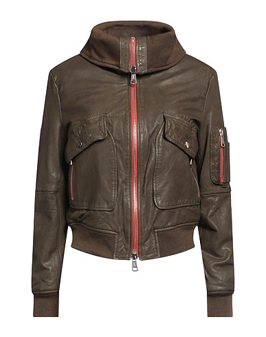 STEWART Bomber Military green 100% Lambskin, Polyester