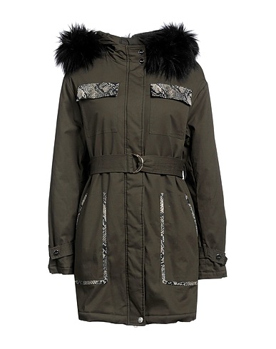 LIU •JO Coat Military green 97% Cotton, 3% Elastane