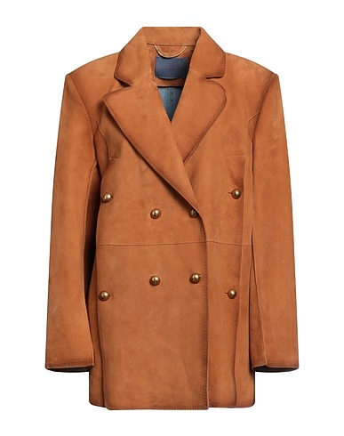 ERMANNO SCERVINO Coat Camel 100% Sheepskin