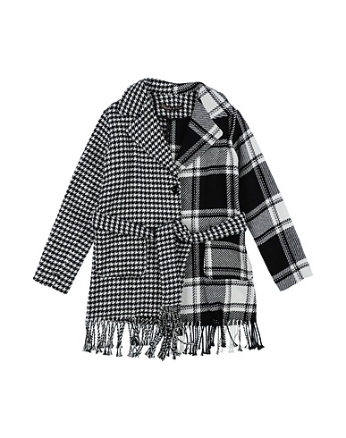 MANILA GRACE Coat Black 80% Cotton, 20% Polyester
