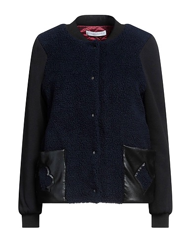 ELEONORA AZZOLINA Teddy Coat Midnight blue 80% Polyester, 20% Elastane