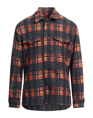 SEINSE Checked shirt Midnight blue 90% Polyester, 10% Wool