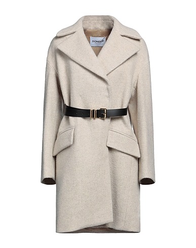 DONDUP Coat Beige 70% Wool, 20% Polyamide, 5% Acrylic, 5% Other Fibres
