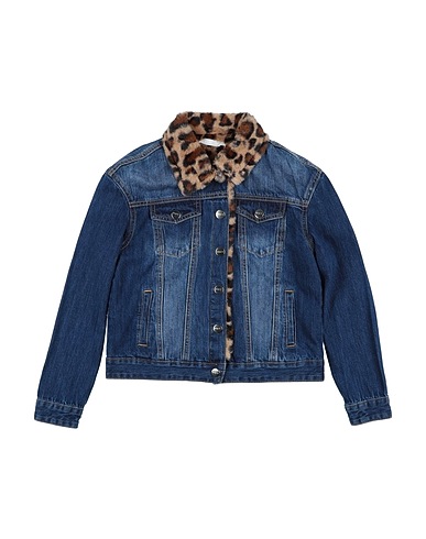 MET JEANS Denim jacket Blue 100% Cotton, Polyester