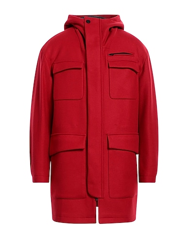 HEVÒ Coat Red 80% Virgin Wool, 20% Polyamide