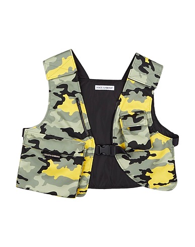 DOLCE&GABBANA Vest Military green 78% Polyamide, 22% Polyester