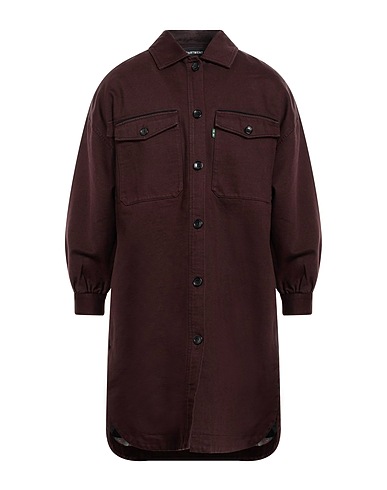 DEPARTMENT 5 Solid colour shirt Chocolate brown 100% Cotton